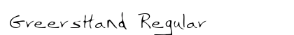 GreersHand Regular Font Preview