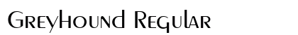 Greyhound Regular Font Preview
