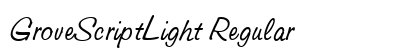 GroveScriptLight Regular font free download