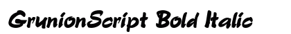 GrunionScript Bold Italic font free download