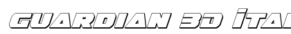 Guardian 3D Italic Italic font free download