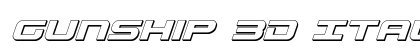 Gunship 3D Italic Italic font free download