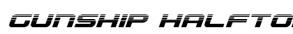 Gunship Halftone Italic Italic font free download