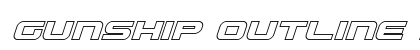 Gunship Outline Italic Outline Italic preview
