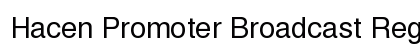 Hacen Promoter Broadcast Regular Font Preview