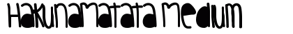 HakunaMatata Medium font free download