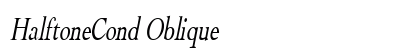 HalftoneCond Oblique font free download