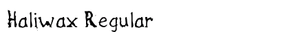 Haliwax Regular font free download