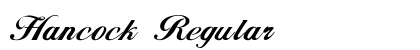 Hancock Regular font free download