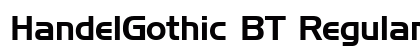 HandelGothic BT Regular font free download