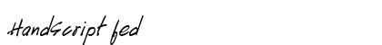 HandScript fed font free download