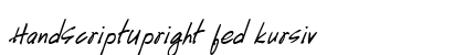 HandScriptUpright fed kursiv Preview