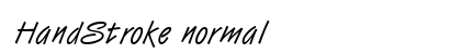 HandStroke normal font free download