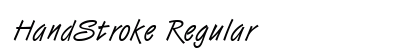 HandStroke Regular font free download