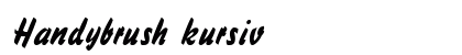 Handybrush kursiv Preview