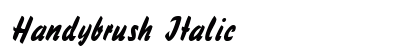 Handybrush Italic Preview