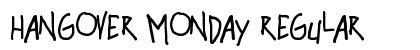 hangover monday Regular font free download