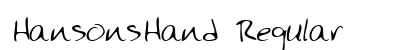 HansonsHand Regular font free download