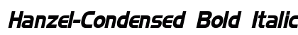 Hanzel-Condensed Bold Italic font free download