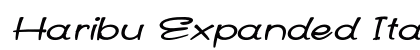 Haribu Expanded Italic Preview