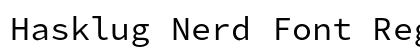 Hasklug Nerd Font Regular preview Hasklug Nerd Font Regular preview