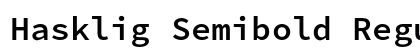 Hasklig Semibold Regular Preview