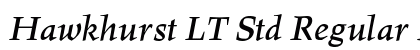 Hawkhurst LT Std Regular BoldItalic Font Preview