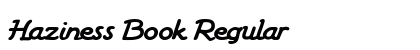 Haziness Book Regular Font Preview