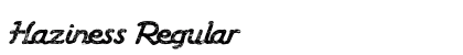 Haziness Regular Font Preview
