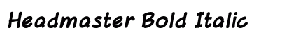 Headmaster Bold Italic Preview