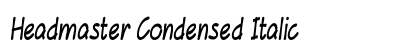 Headmaster Condensed Italic Preview