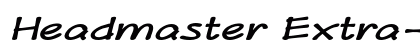 Headmaster Extra-expanded Italic Preview