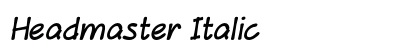 Headmaster Italic Preview