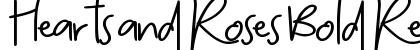 Hearts and Roses Bold Regular Font Preview