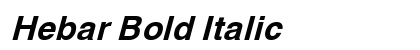 Hebar Bold Italic font free download
