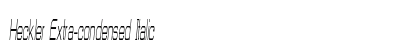 Heckler Extra-condensed Italic Preview