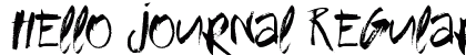 Hello Journal Regular font free download