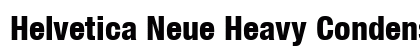 Helvetica Neue Heavy Condensed Oblique font free download