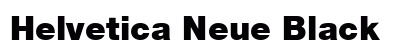 Helvetica Neue Black Preview