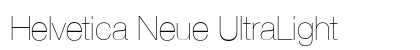 Helvetica Neue UltraLight Preview