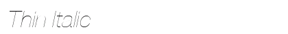 Thin Italic Preview