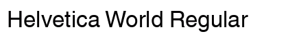 Helvetica World Regular font free download