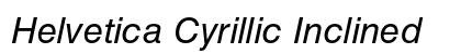 Helvetica Cyrillic Inclined Preview
