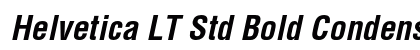 Helvetica LT Std Bold Condensed Oblique Preview