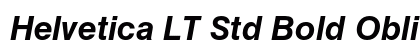Helvetica LT Std Bold Oblique Preview