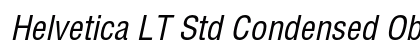Helvetica LT Std Condensed Oblique font free download