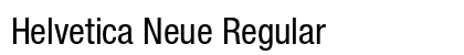Helvetica Neue Regular Preview