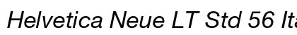 Helvetica Neue LT Std 56 Italic Preview