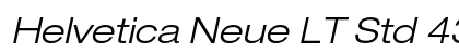 Helvetica Neue LT Std 43 Light Extended Oblique font free download