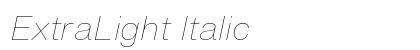 ExtraLight Italic Preview